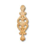 Aplicación decorativa madera tallada para partes de muebles