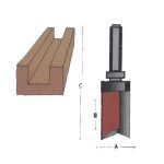 BROCA RECTA 2 FIL CARB C/BAL 1/4X5/8X3/4
