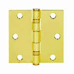 BISAGRA LATÓN BRILLANTE 3X3 CON BALERO PLANA