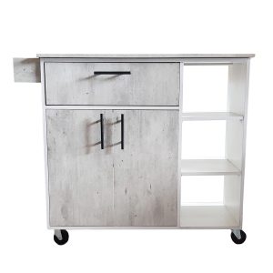 Carro de Servicio, 2 puertas, 1 cajón, 2 entrepaños, 90cm (DIFERENTES TONOS)