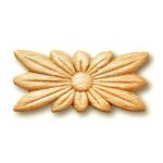 Aplicación decorativa de madera tallada para muebles